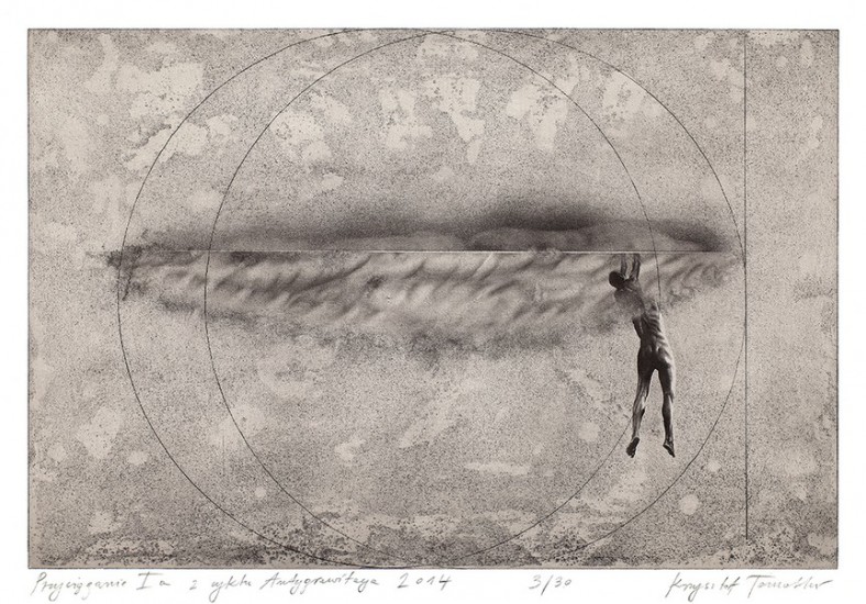 Przyciąganie Ia, z cyklu Antygrawitacja | alintaglio | 65×95 cm | 2014